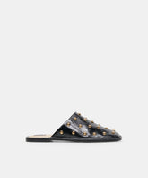 PHIRA STUD FLATS BLACK LEATHER