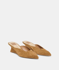 CAMY MULES COGNAC SUEDE