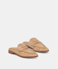 BETZY LOAFERS LATTE EMBOSSED SUEDE