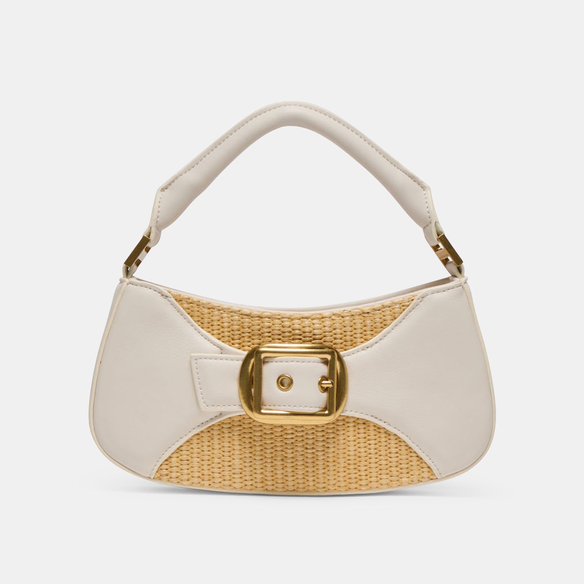 NUALA RAFFIA HANDBAG WHITE STELLA