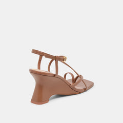 AYLEE WEDGES COGNAC LEATHER