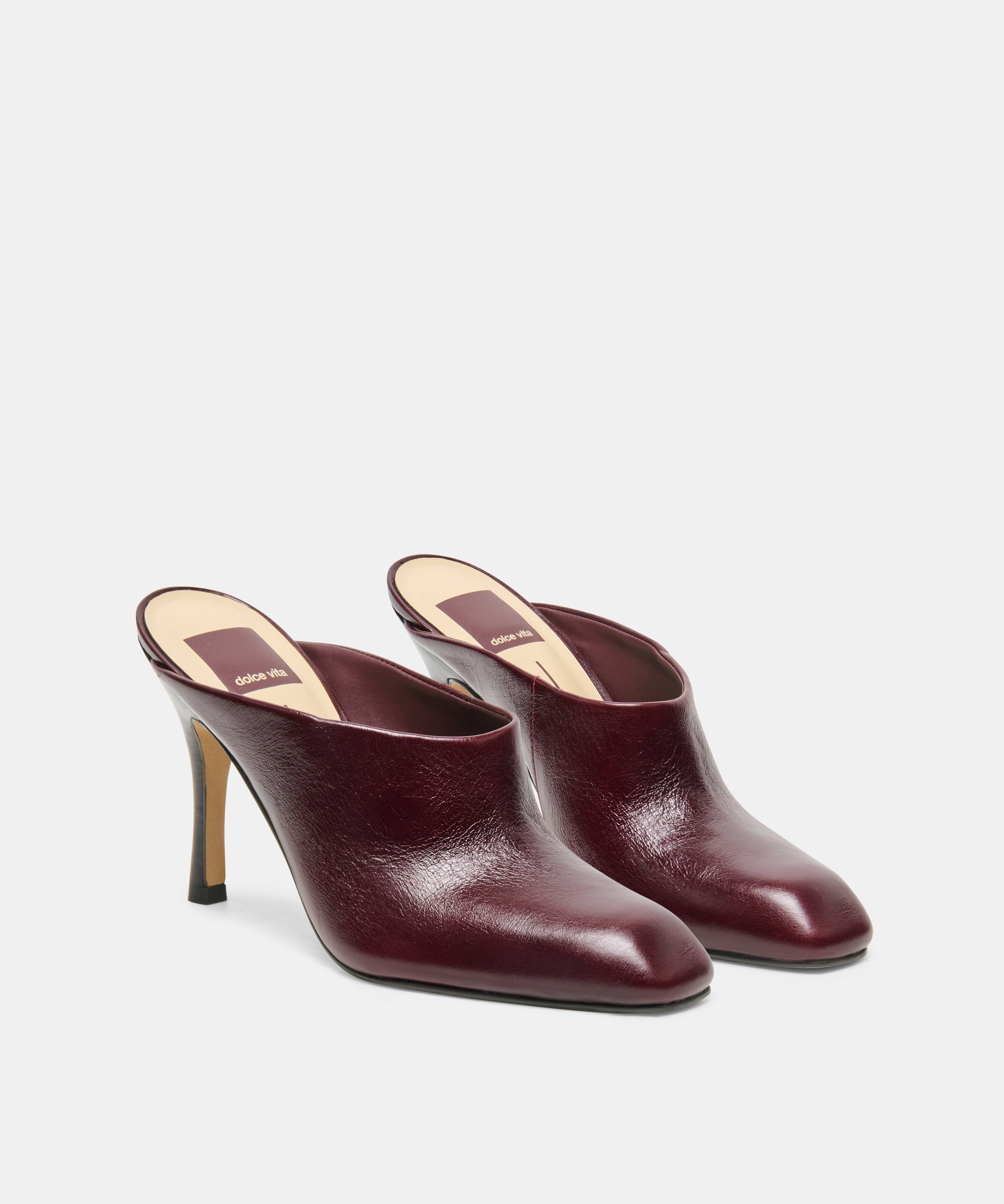 PRYZE MULES OXBLOOD LEATHER